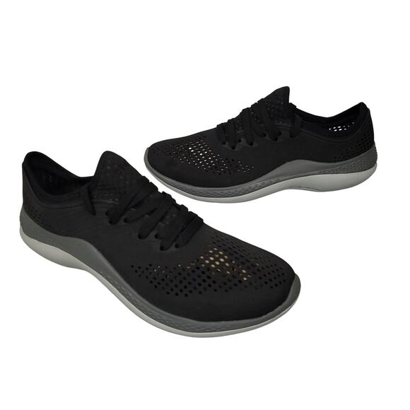 Crocs Mens LiteRide 360 Pacer Sneakers Sz 10 Walking Gym Shoes Black Gray EUC main image 12